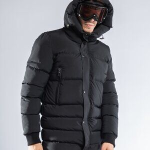 JAGLION Long Rain & Wind Proof Puffer Snow Jacket for Men